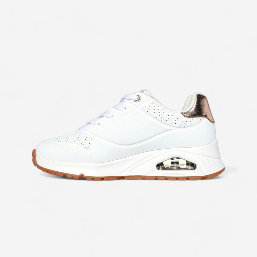 Кроссовки Skechers Uno для девочек со шнурками — белые/золотые
Кроссовки Skechers Uno для девочек со шнурками — белые/золотые