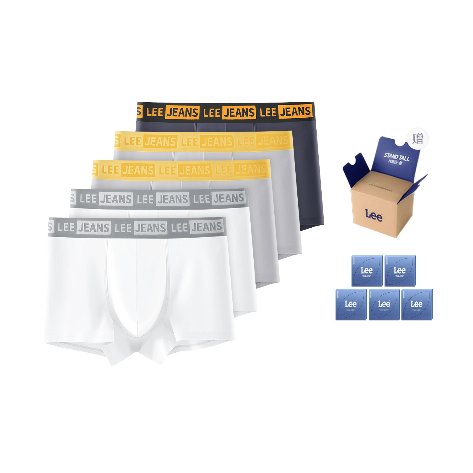 Бокс с мужскими трусами Brilliant, 5 пар Lee, белый
Бокс с мужскими трусами Brilliant, 5 пар Lee, белый