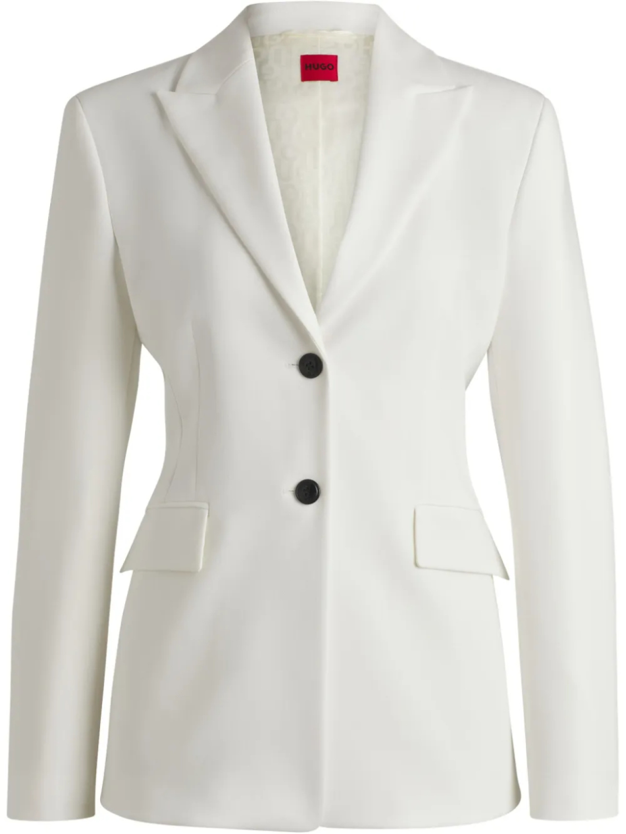 Однобортный пиджак HUGO, белый 
Однобортный пиджак HUGO, белый