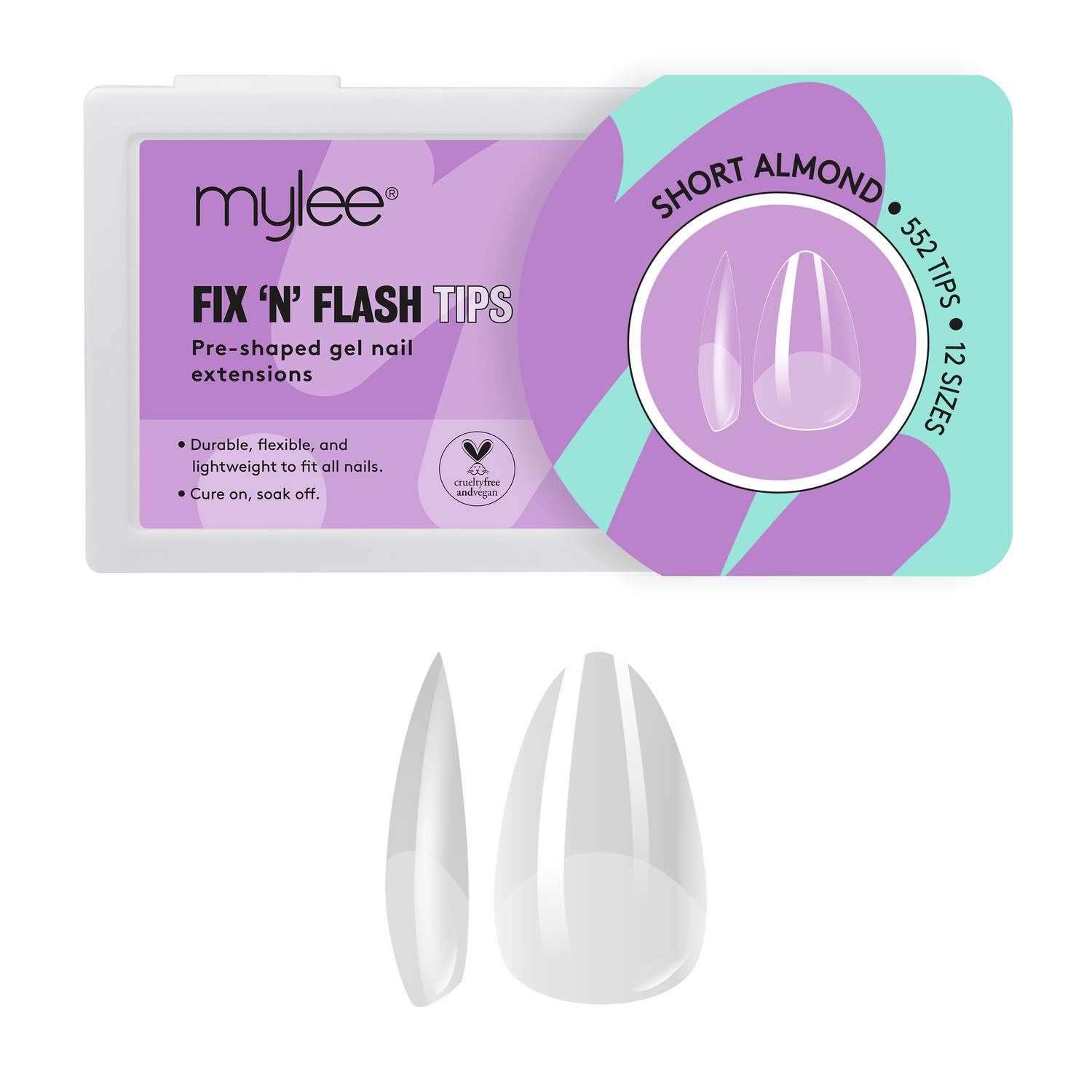 Искусственные ногти fix 'n' flash tips Mylee, short almond
Искусственные ногти fix 'n' flash tips Mylee, short almond