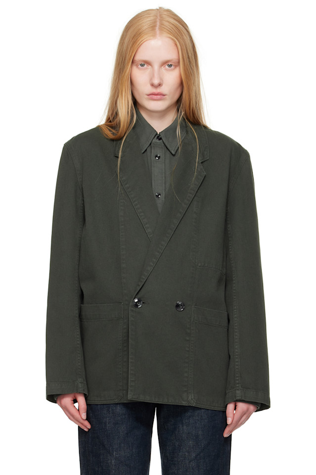 Рабочий джинсовый блейзер Lemaire, синий
Рабочий джинсовый блейзер Lemaire, синий