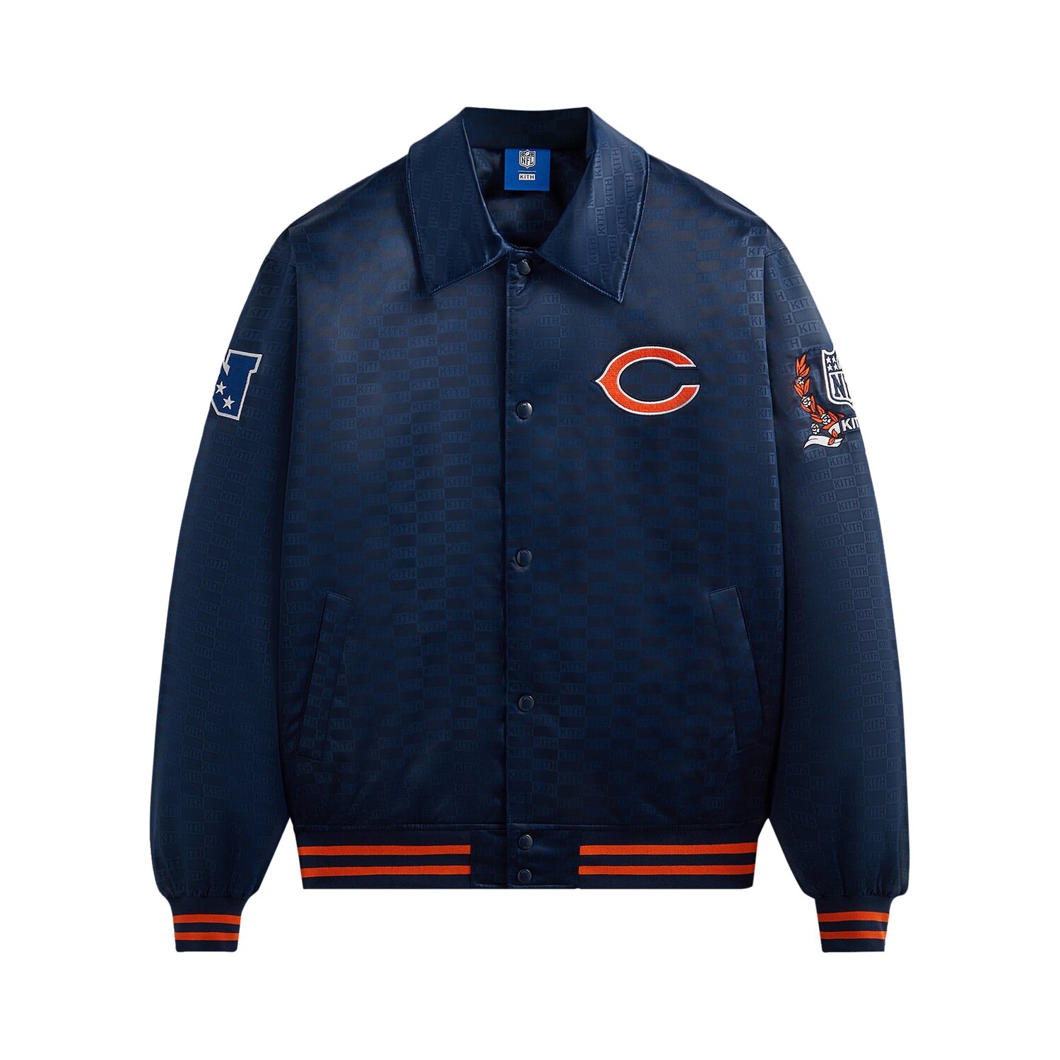 Kith For The NFL: атласный бомбер Bears Meter 
Kith For The NFL: атласный бомбер Bears Meter