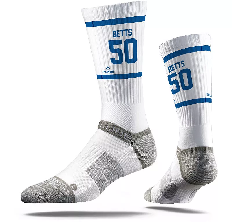 Мужские носки премиум-класса Strideline Los Angeles Dodgers Mookie Betts Crew 
Мужские носки премиум-класса Strideline Los Angeles Dodgers Mookie Betts Crew