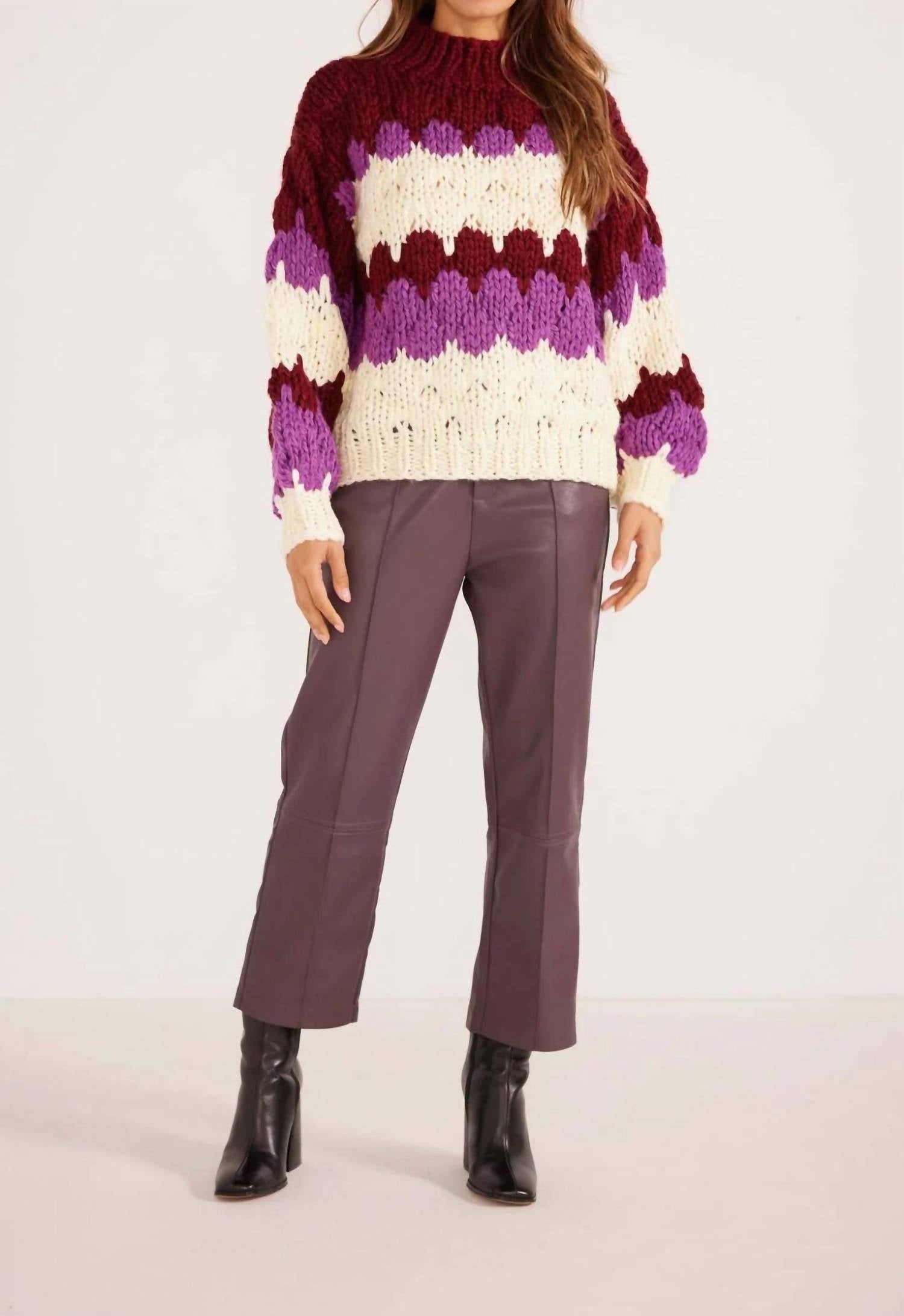 Свитер Margot с ажурной вязкой в розовую полоску MINKPINK
Свитер Margot с ажурной вязкой в розовую полоску MINKPINK