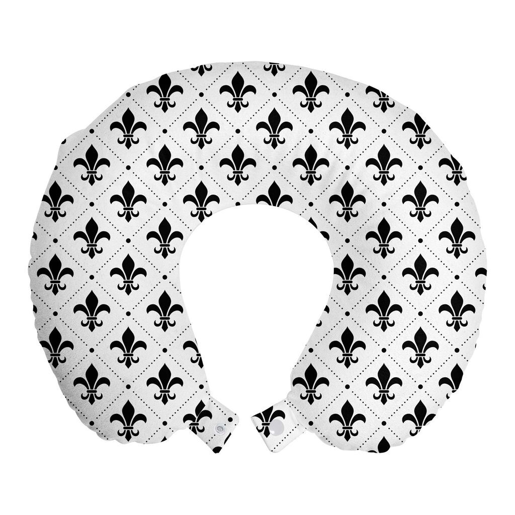 ABAKUHAUS Fleur De Lis дорожная подушка для шеи, французские мотивы, дорожная вещь из пенопласта для самолета и автомобиля, 30x30 см, черный и белый
ABAKUHAUS Fleur De Lis дорожная подушка для шеи, французские мотивы, дорожная вещь из пенопласта для самолета и автомобиля, 30x30 см, черный и белый
