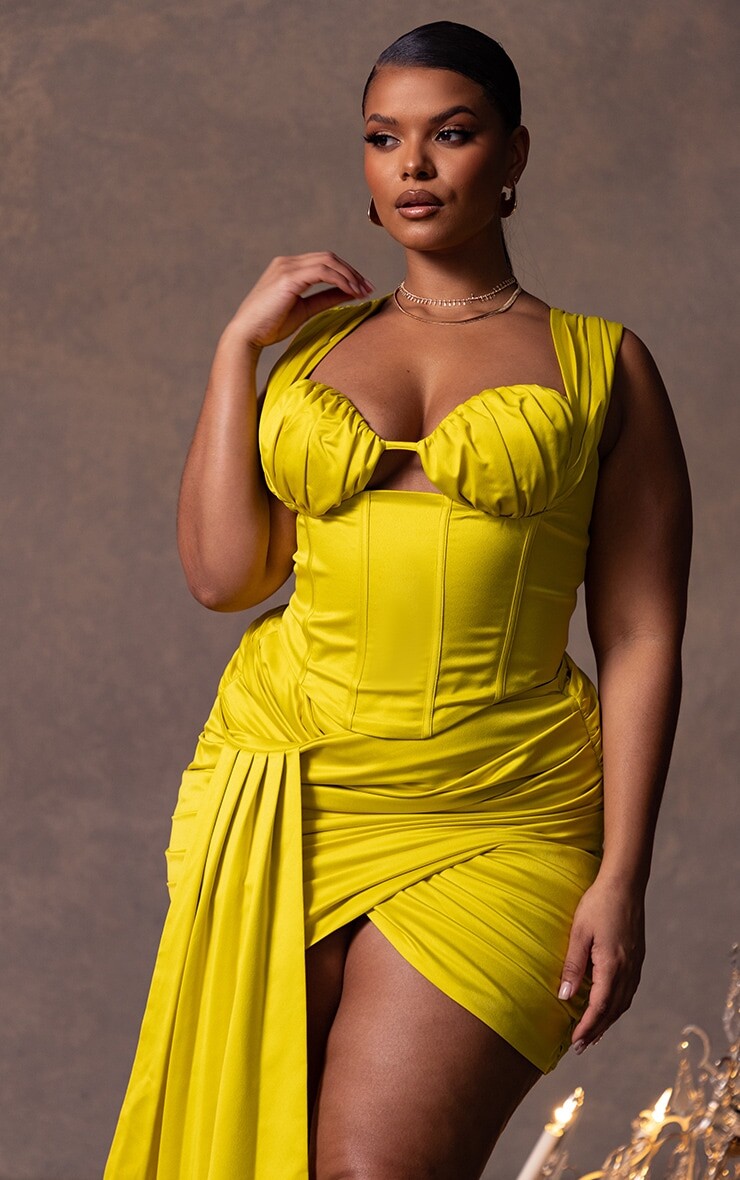 PrettyLittleThing Атласный корсет для груди со сборками Plus Chartreuse
PrettyLittleThing Атласный корсет для груди со сборками Plus Chartreuse