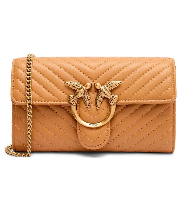 Кожаная сумочка/кошелек love one Pinko, коричневый
Кожаная сумочка/кошелек love one Pinko, коричневый