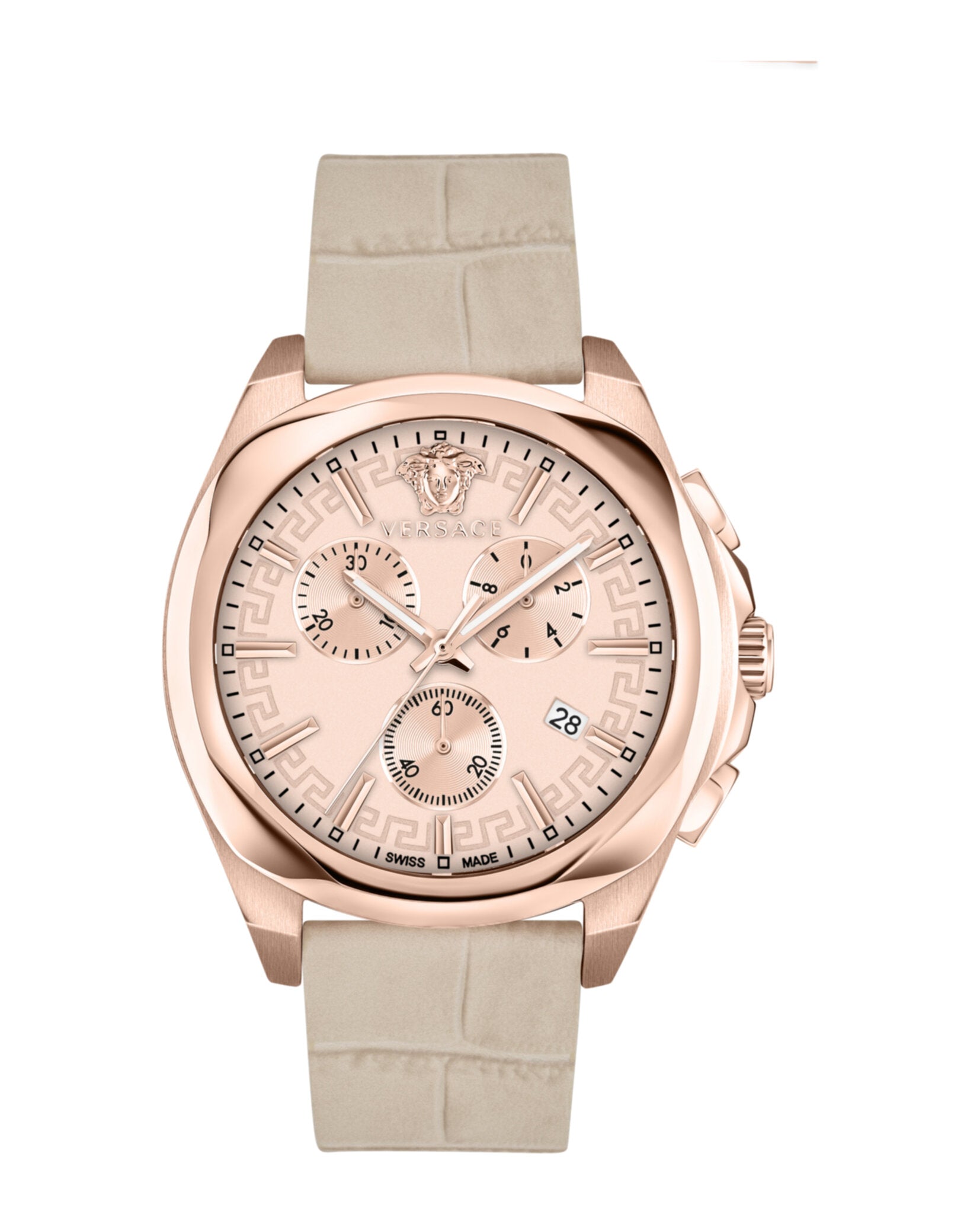Часы Medusa Chrono из кожи Versace, слоновая кость/розовый/слоновая кость
Часы Medusa Chrono из кожи Versace, слоновая кость/розовый/слоновая кость