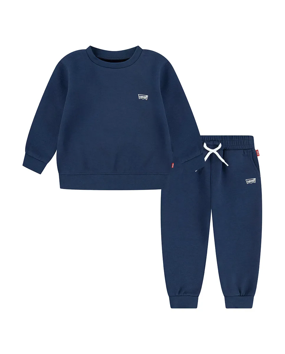 Комплект из 2 предметов: толстовка с круглым вырезом и джоггеры Levi's Core Batwing для мальчиков, синий
Комплект из 2 предметов: толстовка с круглым вырезом и джоггеры Levi's Core Batwing для мальчиков, синий