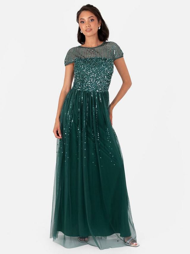 Платье макси с линейными пайетками Maya Deluxe, Emerald
Платье макси с линейными пайетками Maya Deluxe, Emerald