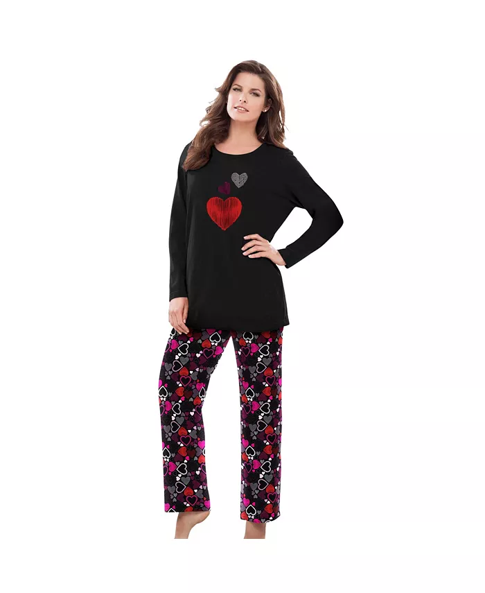 Женский трикотажный пижамный комплект с длинным рукавом Dreams & Co., мультиколор
Женский трикотажный пижамный комплект с длинным рукавом Dreams & Co., мультиколор