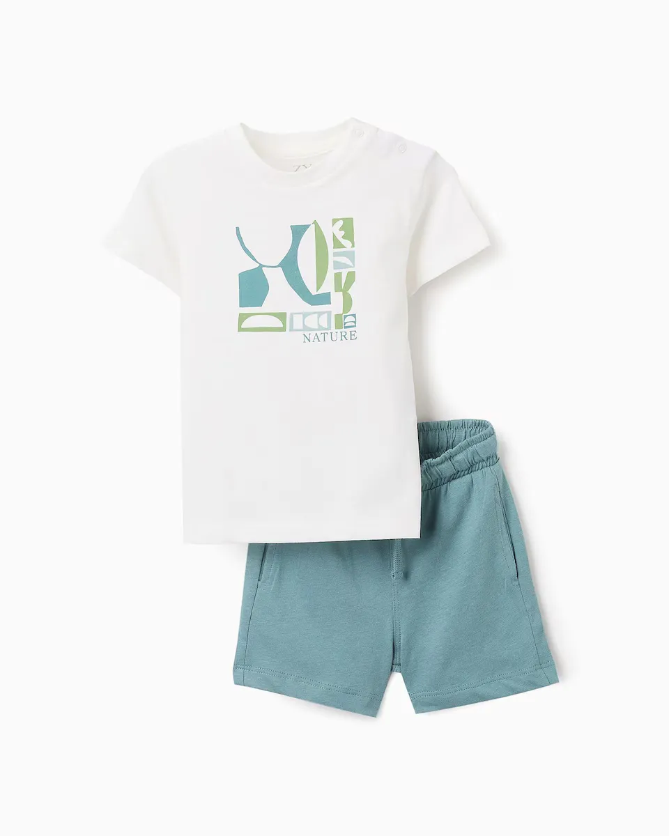 Baby boy комплект из футболки и бермудских шорт 100% хлопок Zippy, голубой
Baby boy комплект из футболки и бермудских шорт 100% хлопок Zippy, голубой