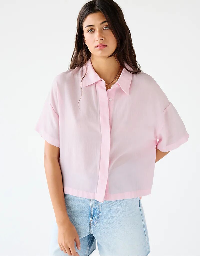 Рубашка Pull&Bear в деревенском стиле с короткими рукавами розового цвета
Рубашка Pull&Bear в деревенском стиле с короткими рукавами розового цвета