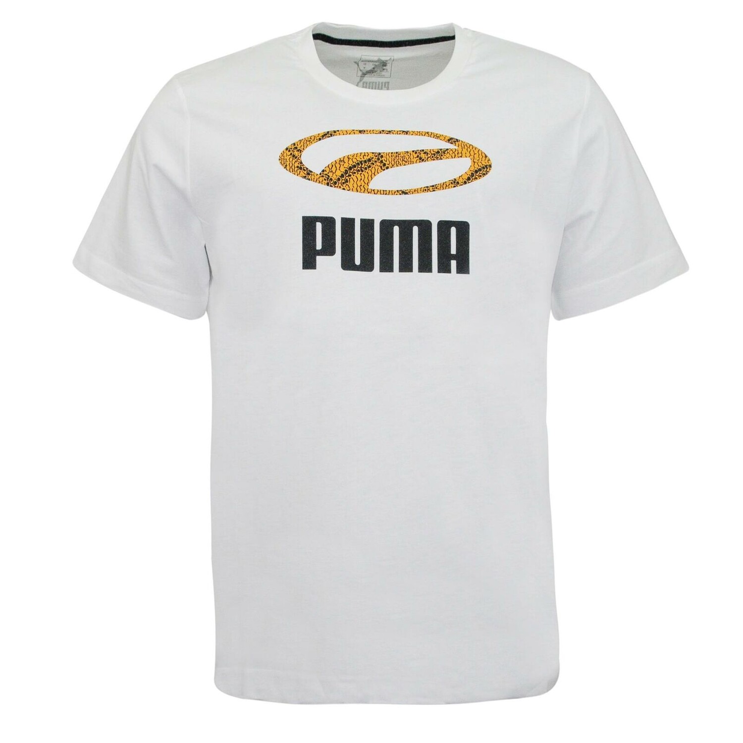 Футболка с рисунком snake pack повседневный брендовый топ 579910 02 Puma, белый 
Футболка с рисунком snake pack повседневный брендовый топ 579910 02 Puma, белый