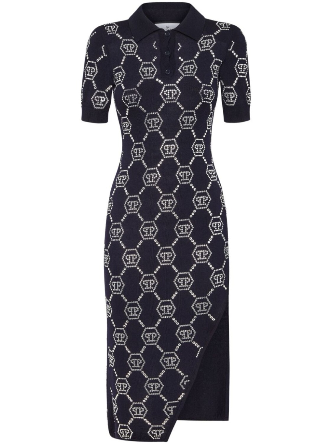 Платье-поло с монограммой Philipp Plein, синий
Платье-поло с монограммой Philipp Plein, синий
