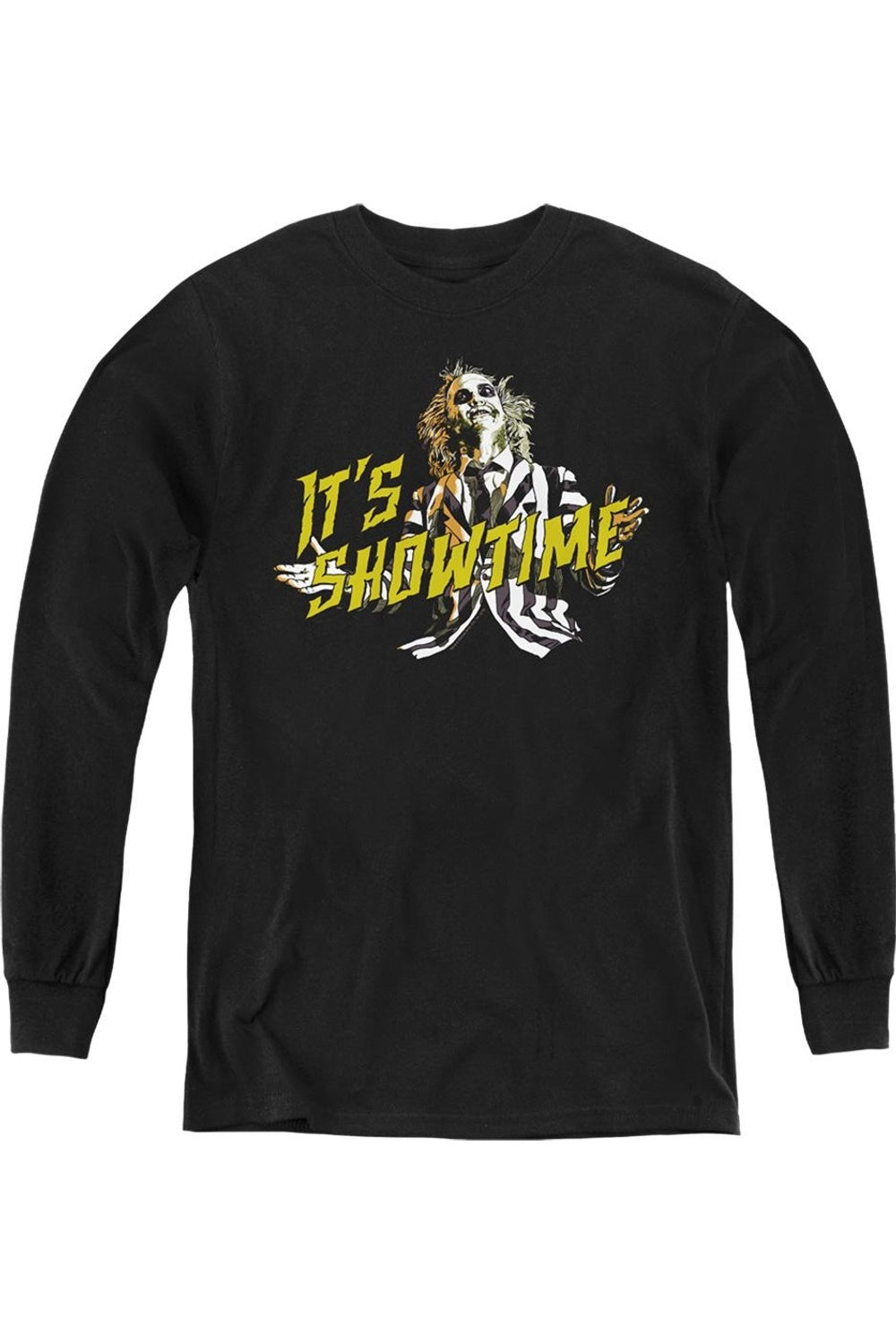 Молодежная толстовка с длинным рукавом «Шоутайм» по мотивам «Битлджуса» Gildan, черный
Молодежная толстовка с длинным рукавом «Шоутайм» по мотивам «Битлджуса» Gildan, черный