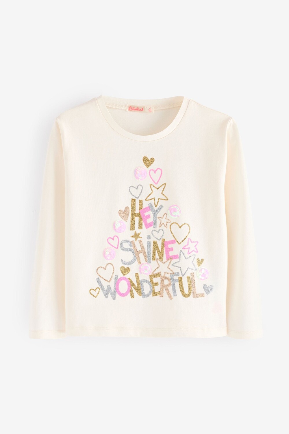 Праздничная футболка с длинным рукавом из 100% хлопка с пайетками Billieblush, бежевый
Праздничная футболка с длинным рукавом из 100% хлопка с пайетками Billieblush, бежевый