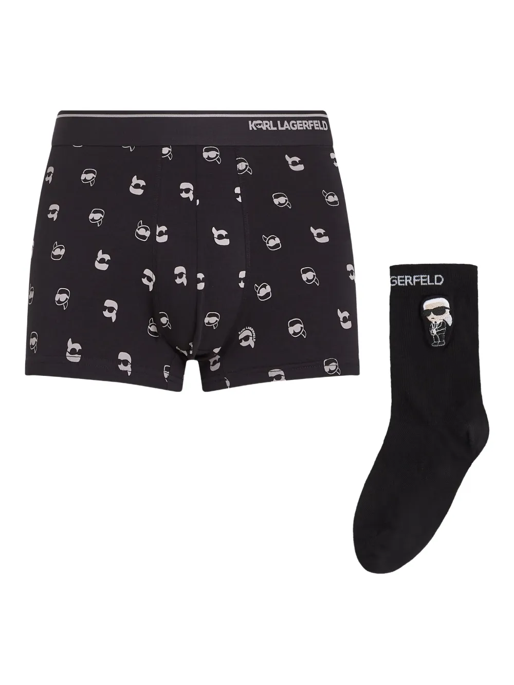 Комплект Ikon из боксеров и носков KARL LAGERFELD, черный
Комплект Ikon из боксеров и носков KARL LAGERFELD, черный