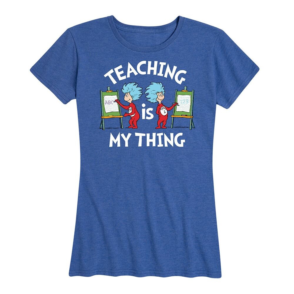 Женская футболка с рисунком «Доктор Сьюз» Teaching Is My Thing Licensed Character, цвет Heather Royal Blue
Женская футболка с рисунком «Доктор Сьюз» Teaching Is My Thing Licensed Character, цвет Heather Royal Blue
