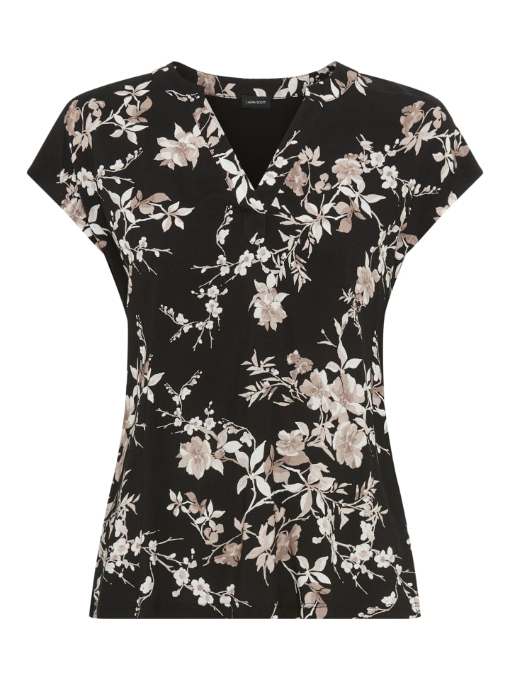 Черная блузка-рубашка с цветочным принтом Laura Scott
Черная блузка-рубашка с цветочным принтом Laura Scott