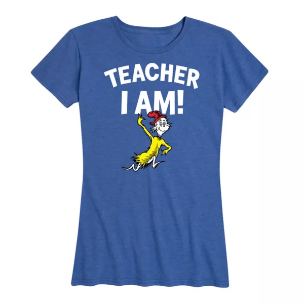 Женская футболка с графическим рисунком «Я учитель Доктора Сьюза» Licensed Character, синий
Женская футболка с графическим рисунком «Я учитель Доктора Сьюза» Licensed Character, синий
