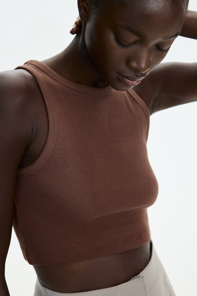 Укороченный топ H&M, коричневый
Укороченный топ H&M, коричневый