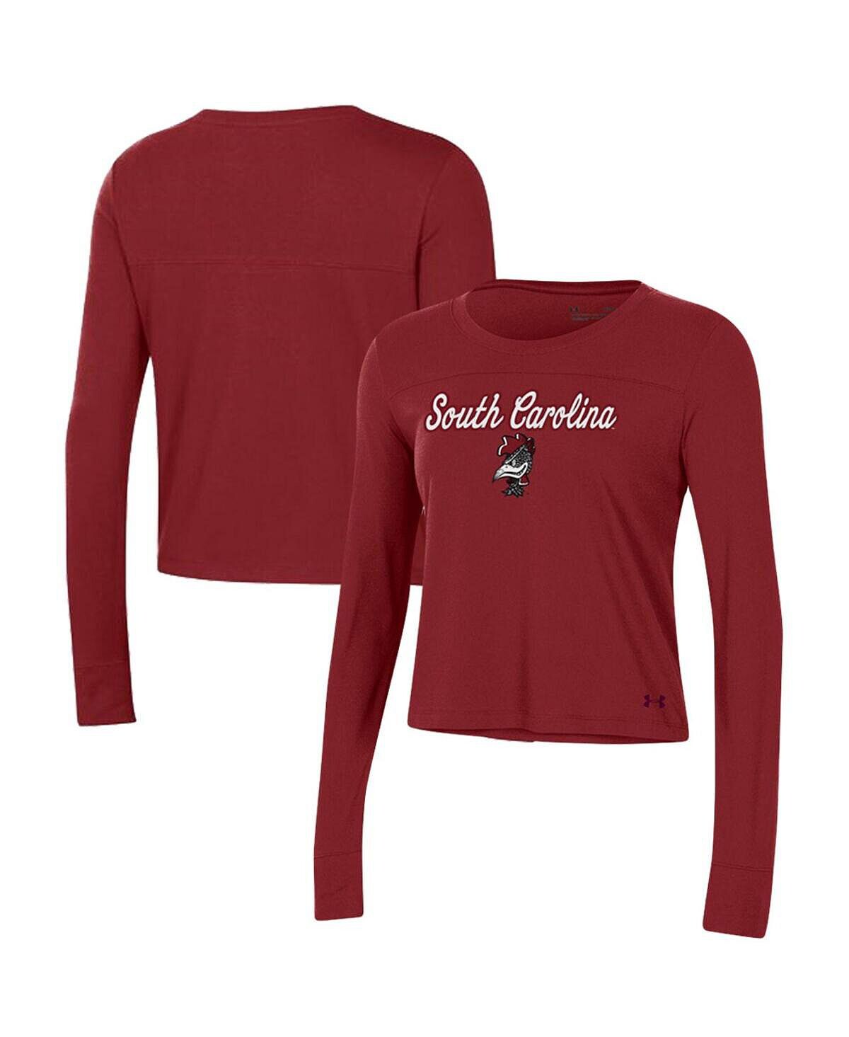 Женская укороченная футболка с длинными рукавами Garnet South Carolina Gamecocks Vault Under Armour
Женская укороченная футболка с длинными рукавами Garnet South Carolina Gamecocks Vault Under Armour