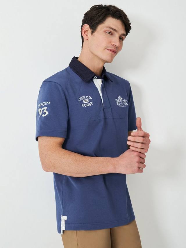 Хлопковая поло с коротким рукавом в стиле пэчворк Crew Clothing, Dark Blue
Хлопковая поло с коротким рукавом в стиле пэчворк Crew Clothing, Dark Blue