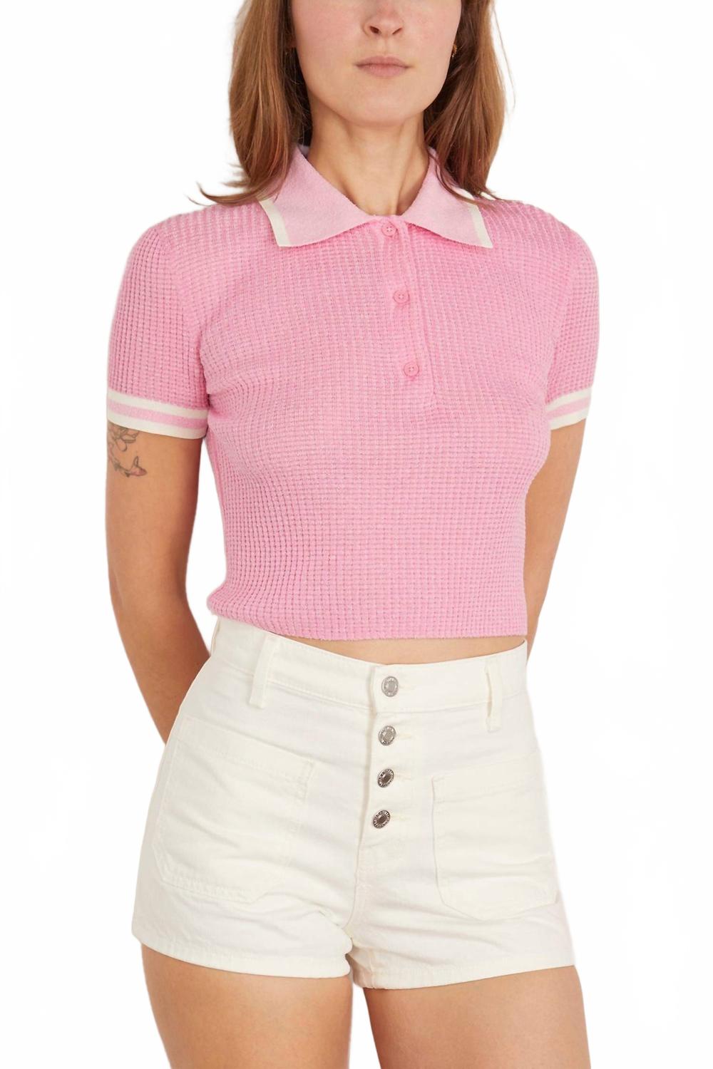 Уиттен Поло с коротким рукавом в цвете сорбет мульти SIMKHAI
Уиттен Поло с коротким рукавом в цвете сорбет мульти SIMKHAI