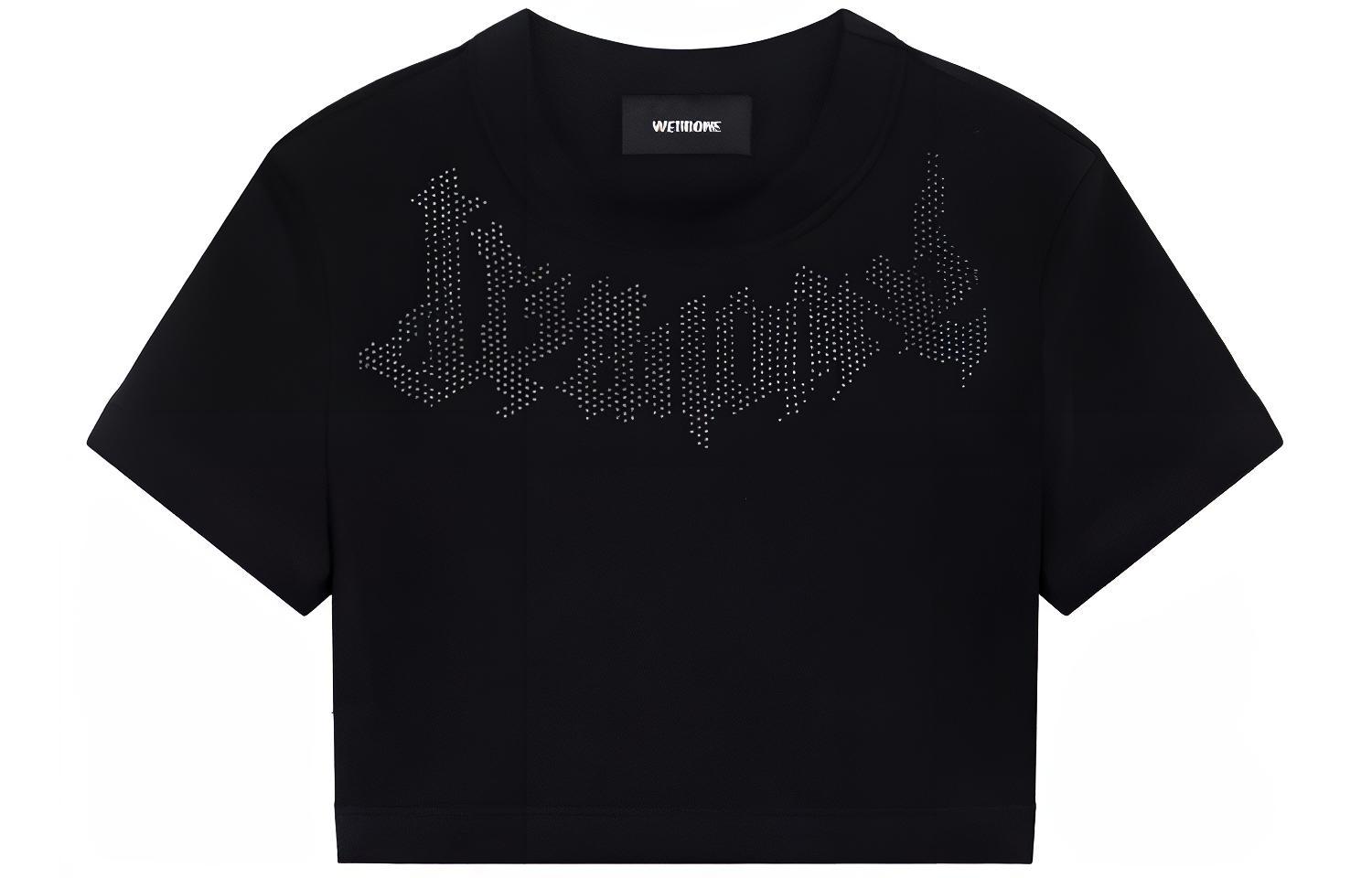 Расшитый стразами кроп-топ WE11DONE, черный
Расшитый стразами кроп-топ WE11DONE, черный