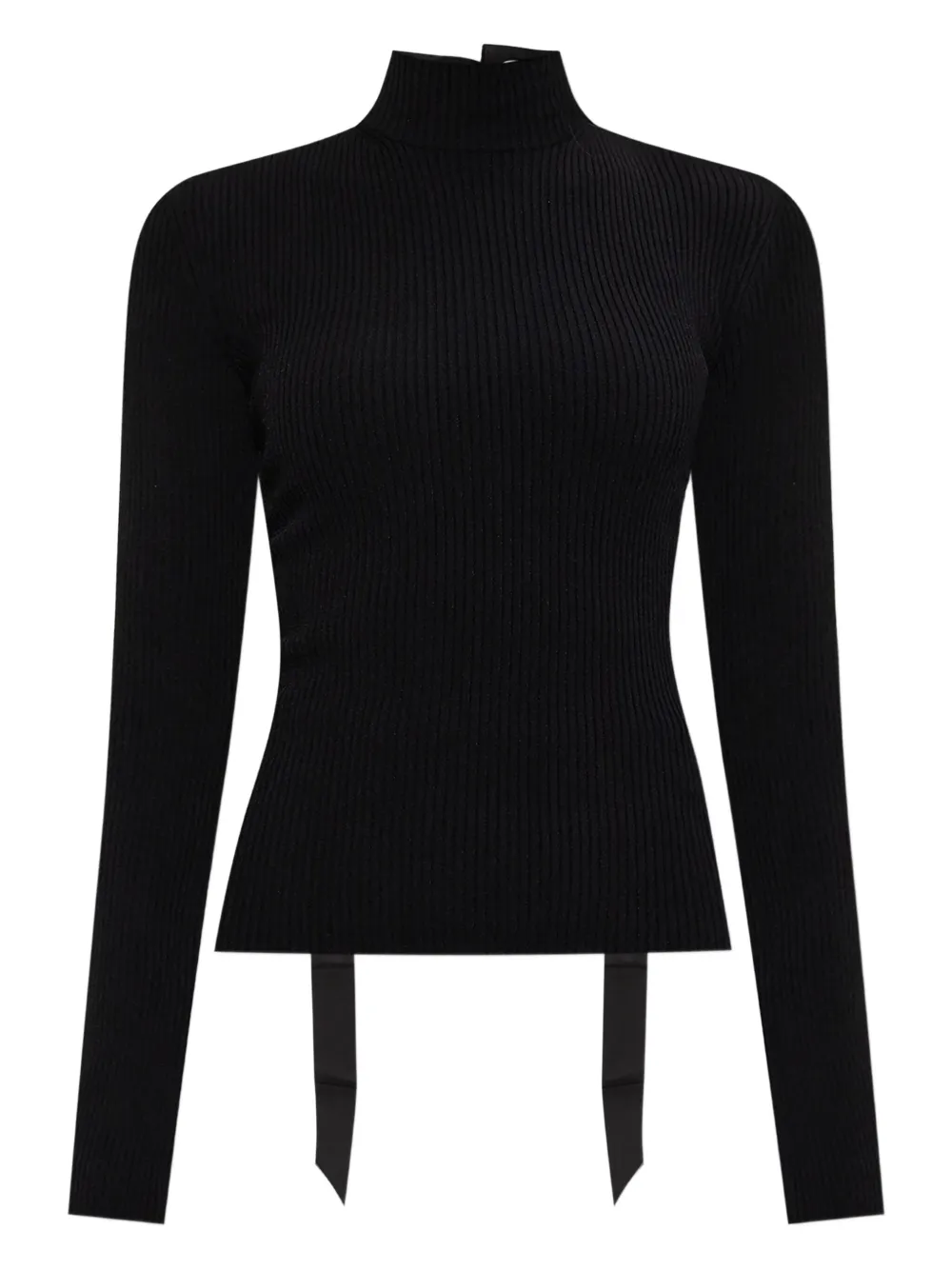 Джемпер в рубчик BALENCIAGA, черный 
Джемпер в рубчик BALENCIAGA, черный