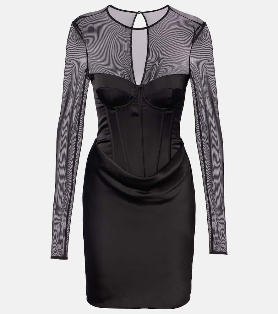 Атласное платье-корсет с сетчатой отделкой Rotate, Black
Атласное платье-корсет с сетчатой отделкой Rotate, Black