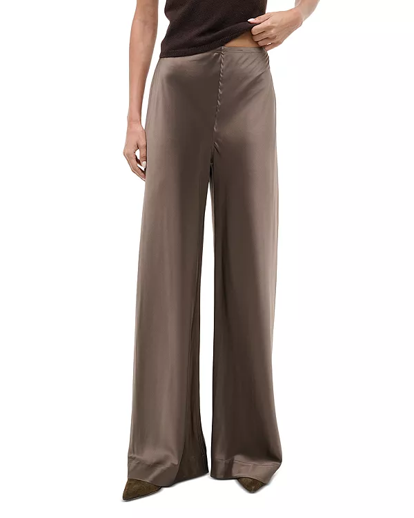Брюки из шелковой смеси для прогулок Staud, коричневый
Брюки из шелковой смеси для прогулок Staud, коричневый