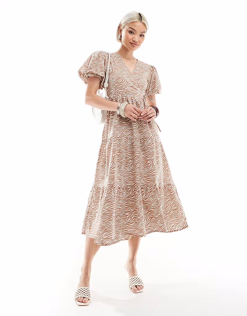 Платье Wednesday's Girl с рукавами-фонариками, миди, многослойное, с принтом зебры коричневого цвета
Платье Wednesday's Girl с рукавами-фонариками, миди, многослойное, с принтом зебры коричневого цвета