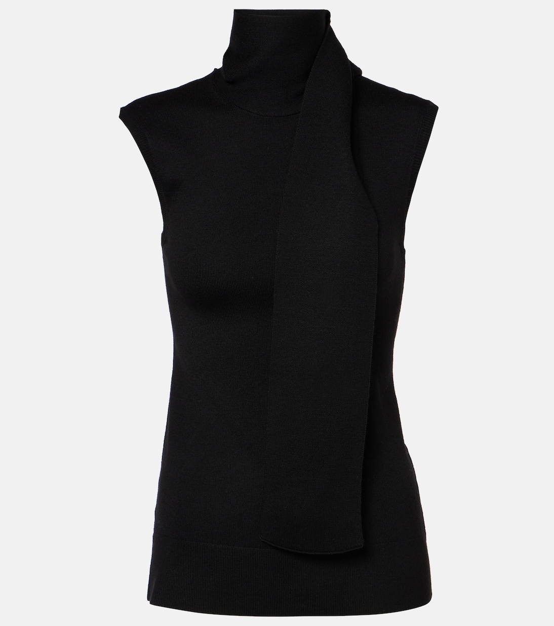 Топ из смесовой шерсти с шарфом Toteme, черный
Топ из смесовой шерсти с шарфом Toteme, черный