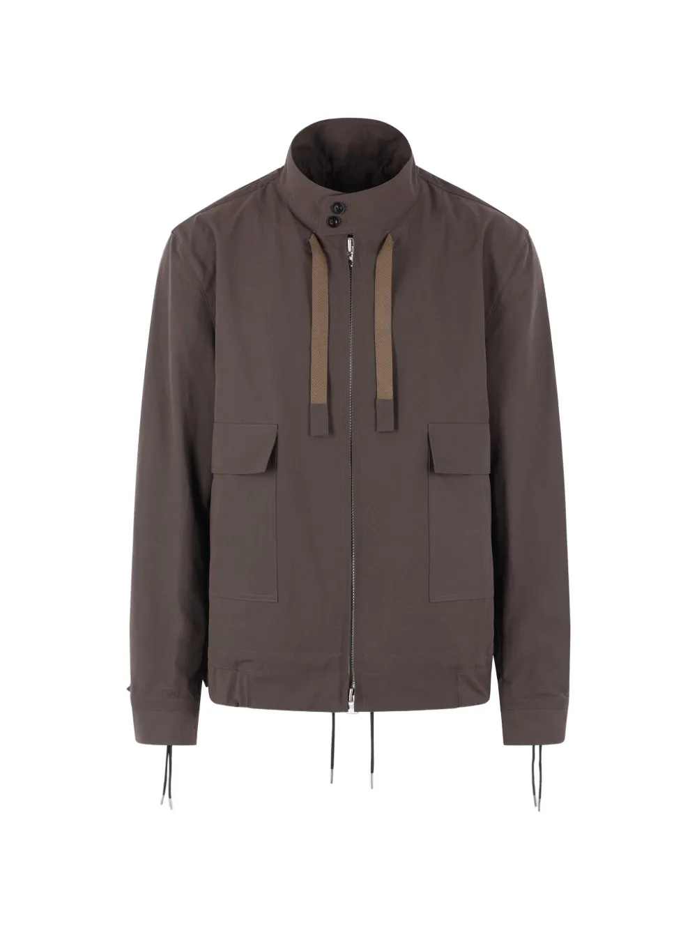 Куртка на молнии с кулиской Sacai, коричневый
Куртка на молнии с кулиской Sacai, коричневый