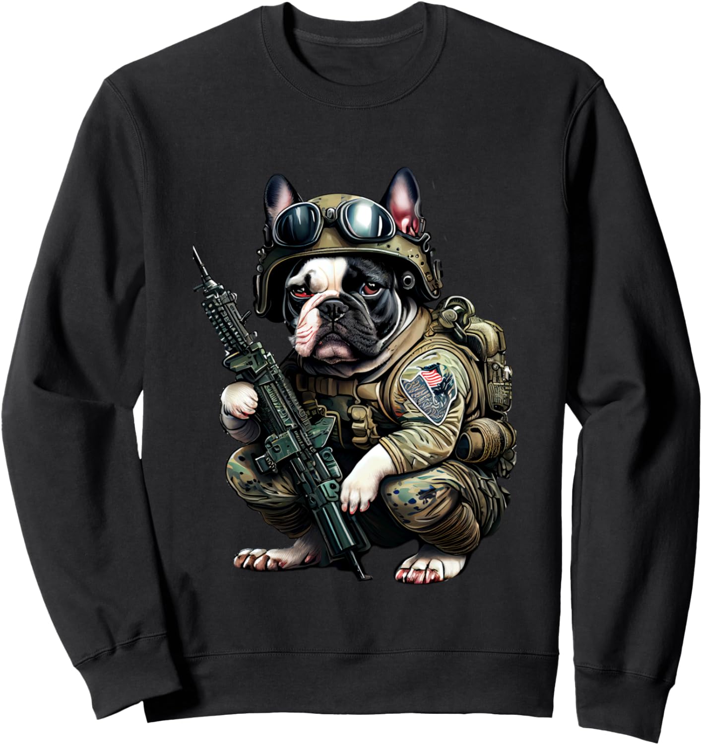 Патриотическая толстовка с изображением военного бульдога-солдата Patriotic Military Bulldog Soldier Design, черный
Патриотическая толстовка с изображением военного бульдога-солдата Patriotic Military Bulldog Soldier Design, черный