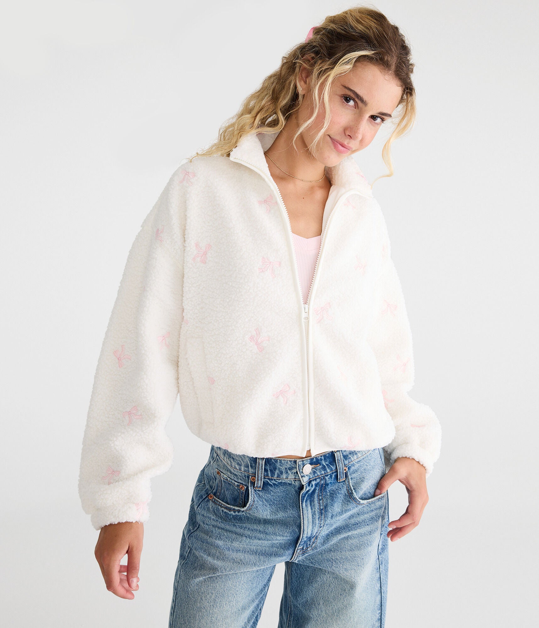 Куртка Aeropostale Bows из шерпы с застежкой-молнией на всю длину Aeropostale, Floral White
Куртка Aeropostale Bows из шерпы с застежкой-молнией на всю длину Aeropostale, Floral White