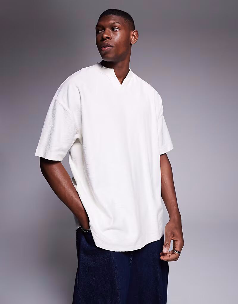 Футболка свободного кроя с вырезом-лодочкой из льна ASOS DESIGN кремового цвета
Футболка свободного кроя с вырезом-лодочкой из льна ASOS DESIGN кремового цвета