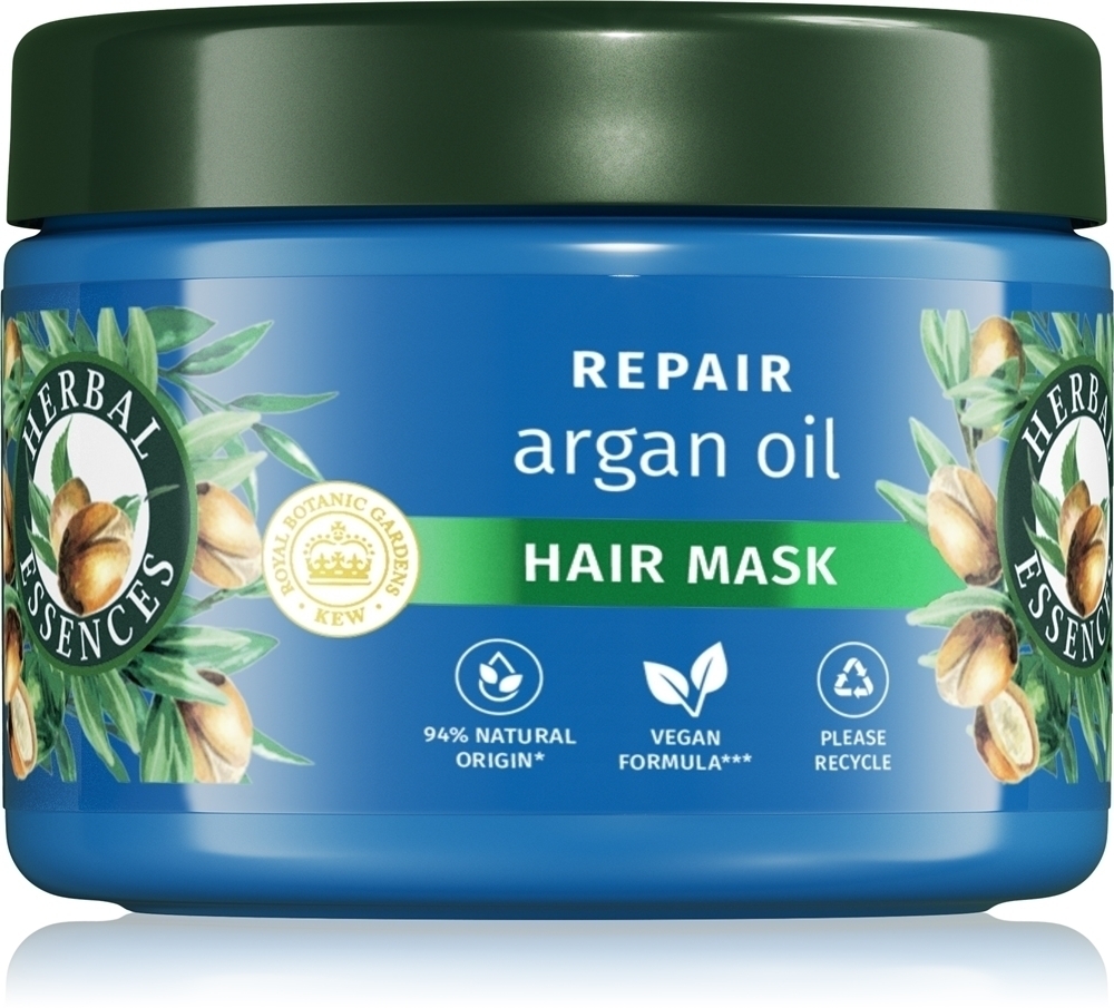 Интенсивная питательная маска для волос с аргановым маслом Herbal Essences, 300 мл
Интенсивная питательная маска для волос с аргановым маслом Herbal Essences, 300 мл