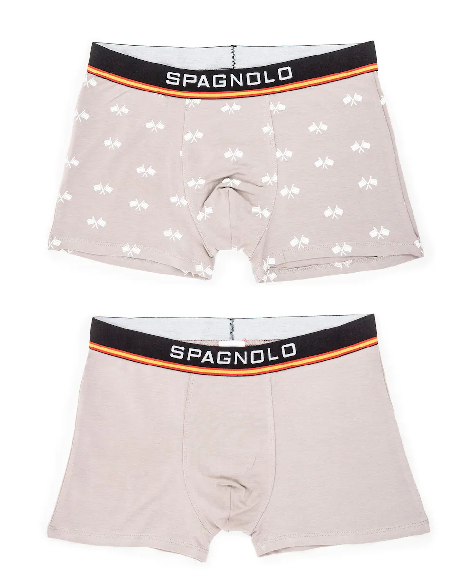Набор из двух мужских боксеров серого трикотажа Spagnolo, серый
Набор из двух мужских боксеров серого трикотажа Spagnolo, серый