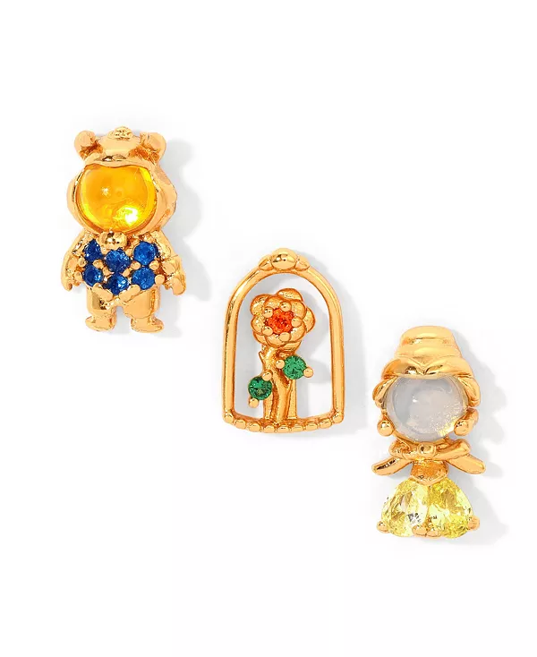 Набор серег-гвоздиков с разноцветными кристаллами в стиле принцессы Диснея «Красавица и чудовище» Girls Crew, gold
Набор серег-гвоздиков с разноцветными кристаллами в стиле принцессы Диснея «Красавица и чудовище» Girls Crew, gold