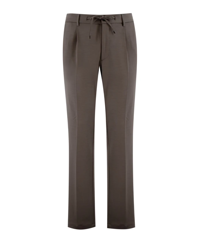 Брюки из смесовой шерсти с эластичным поясом Berwick, коричневый
Брюки из смесовой шерсти с эластичным поясом Berwick, коричневый