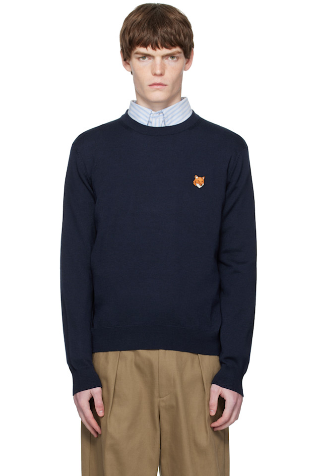 Свитер с лисой, аппликация на груди Maison Kitsuné, синий
Свитер с лисой, аппликация на груди Maison Kitsuné, синий