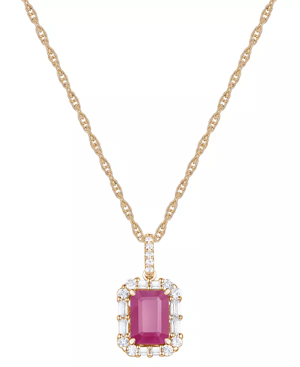 Ожерелье с подвеской 17 дюймов из 14-каратного золота (также с рубинами и сапфирами) с изумрудами (1 карат) и бриллиантами (1/4 карата) в форме гало Macy'S, ruby
Ожерелье с подвеской 17 дюймов из 14-каратного золота (также с рубинами и сапфирами) с изумрудами (1 карат) и бриллиантами (1/4 карата) в форме гало Macy'S, ruby