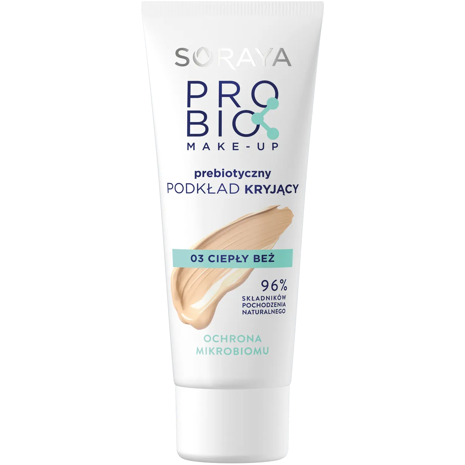 Тональный крем для лица с пребиотиком 03 теплый бежевый Soraya Probio, 30 мл
Тональный крем для лица с пребиотиком 03 теплый бежевый Soraya Probio, 30 мл