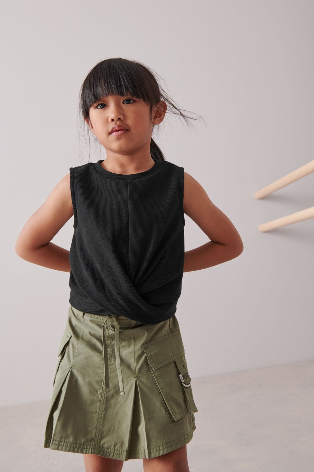 Блуза без рукавов в рубчик спереди Next, черный
Блуза без рукавов в рубчик спереди Next, черный