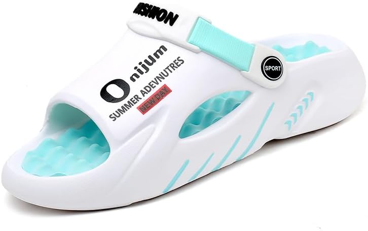 Мужские домашние тапочки WARKTMY с мягкой подошвой, легкие, для душа, с акупрессурным эффектом и открытым носком, для ходьбы дома и на улице, белый/зеленый
Мужские домашние тапочки WARKTMY с мягкой подошвой, легкие, для душа, с акупрессурным эффектом и открытым носком, для ходьбы дома и на улице, белый/зеленый