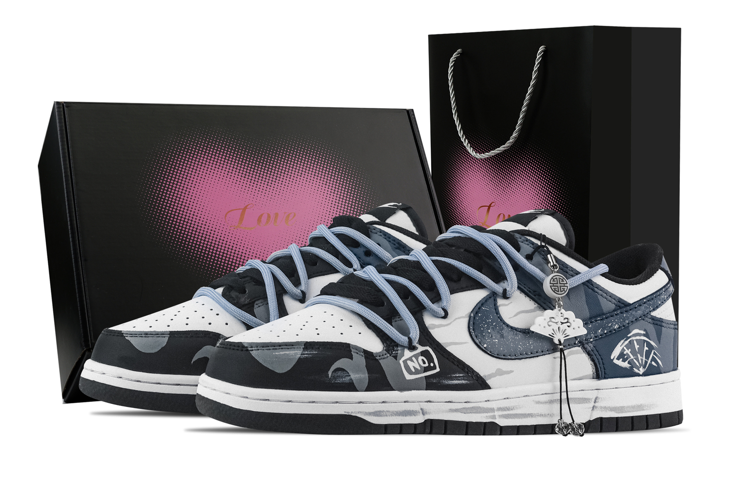 Nike Данк Флоу Фан, Харт Бокс устойчивые к истиранию нескользящие низкие скейтбордные кроссовки унисекс черно-синие, цвет Black Blue
Nike Данк Флоу Фан, Харт Бокс устойчивые к истиранию нескользящие низкие скейтбордные кроссовки унисекс черно-синие, цвет Black Blue