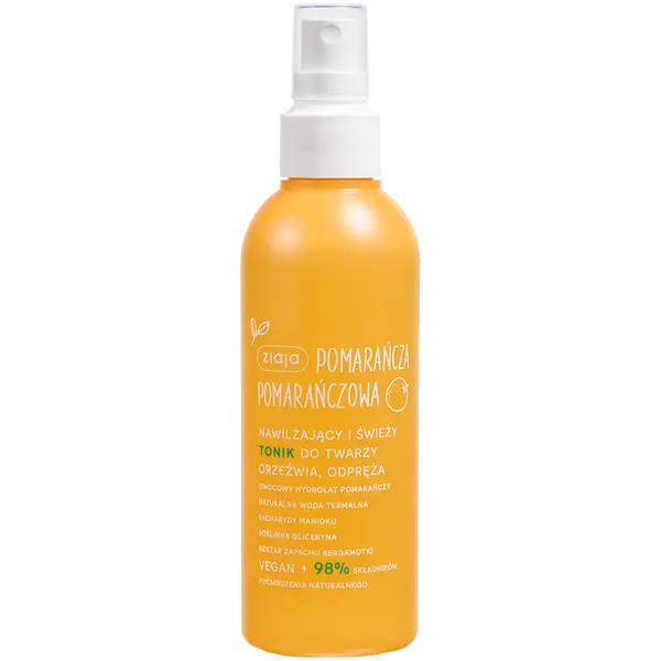 Тоник антистрессовый для всех типов кожи, 190 мл Ziaja Pomarańcza pomarańczowa
Тоник антистрессовый для всех типов кожи, 190 мл Ziaja Pomarańcza pomarańczowa